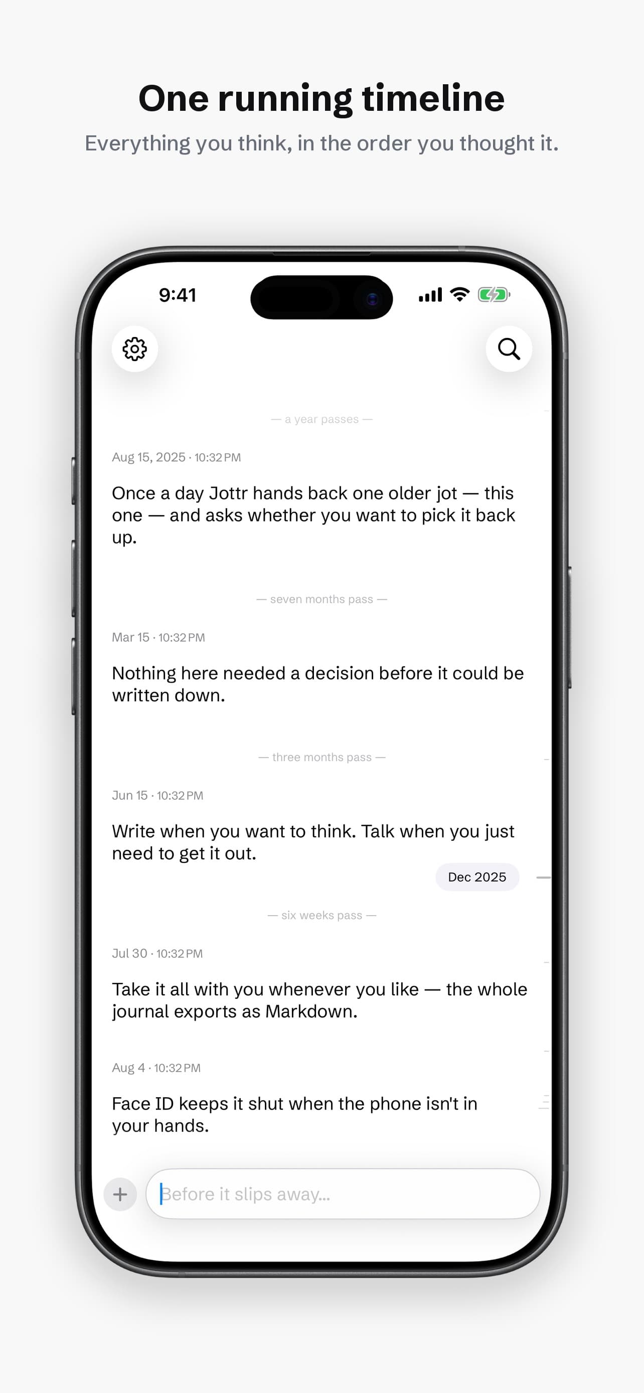Jottr screenshot 1
